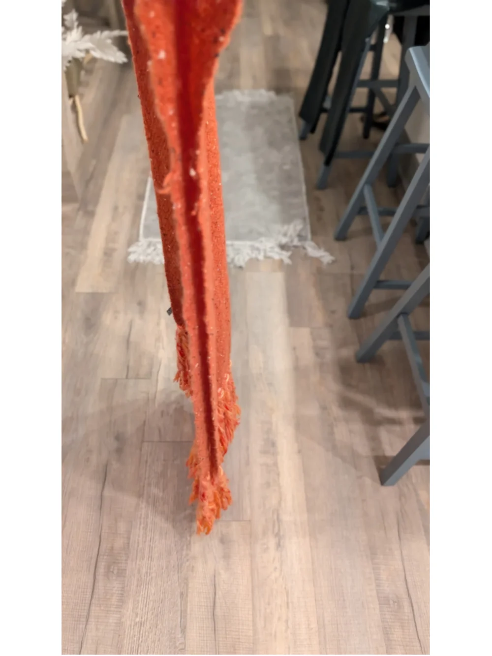 Women's Anthropologie One Size Orange Red Knit Scarf